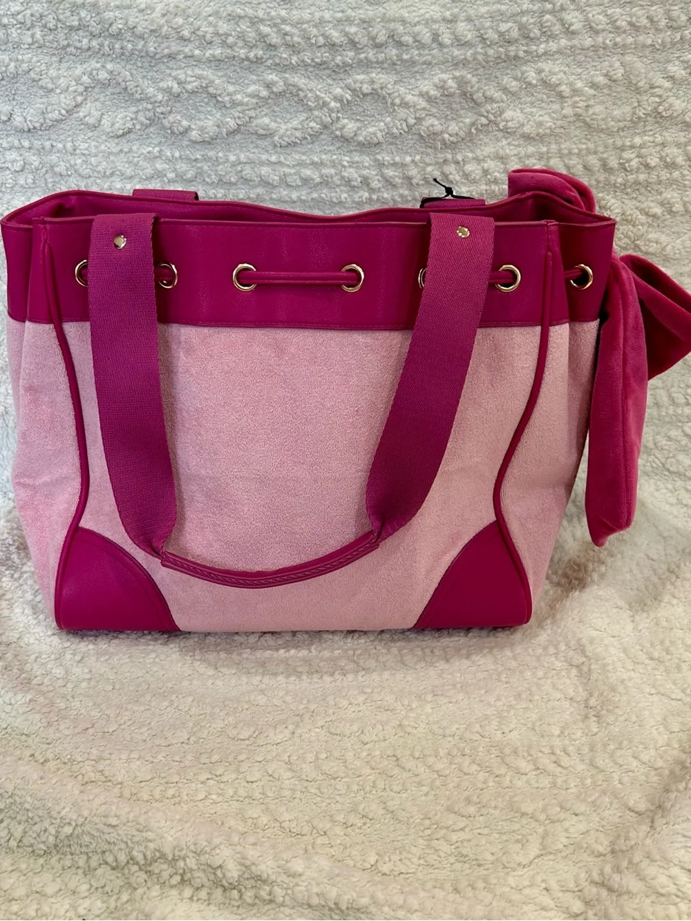 Juicy Couture Juicy Sugar Rush Tote in Flamingo Pink Ice Cream Purse Charm Y2K